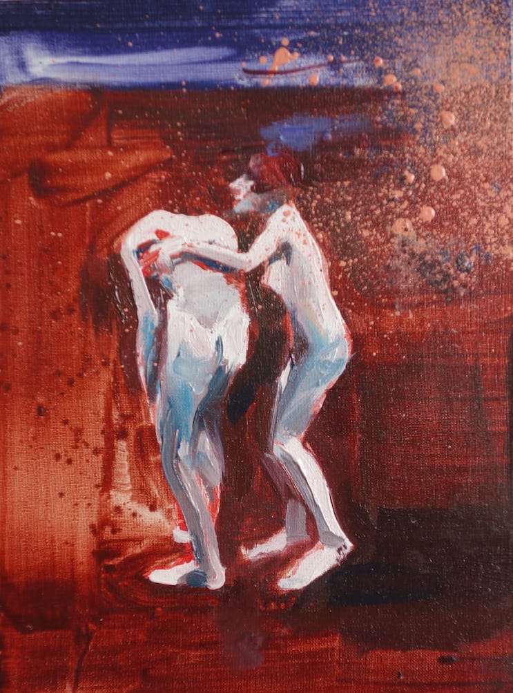 Anna Orbaczewska, Piekło (Hell), 2019, olej na płótnie (oil on canvas), 24x18 cm