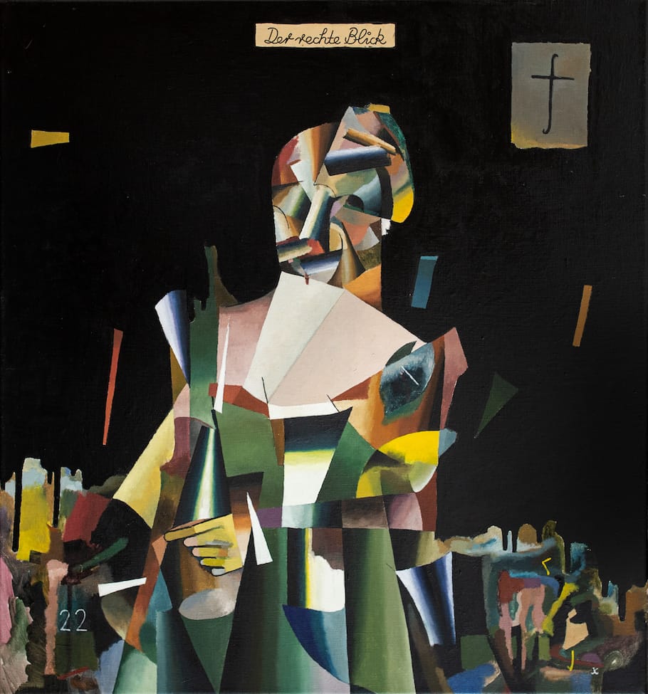 Mateusz Szczypiński, Der rechte blick, 2018, oil on canvas, 70x65 cm