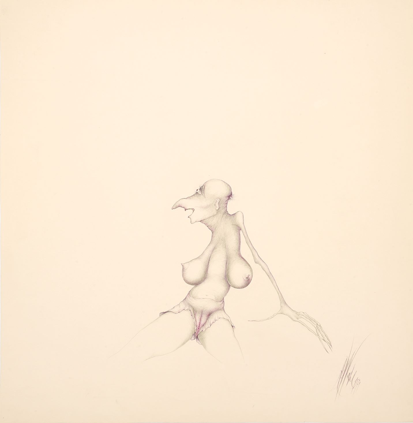 6004Alicja Wahl, Pelasia, 1974, tusz na papierze, 57,5 x 59 cm